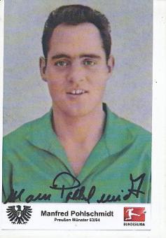 Manfred Pohlschmidt   Preußen Münster  Fußball  Autogrammkarte original signiert 