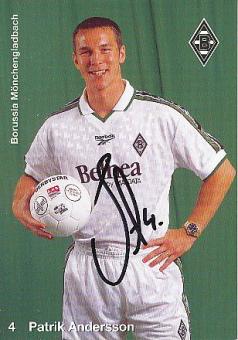 Patrik Andersson  Borussia Mönchengladbach Fußball  Autogrammkarte original signiert 