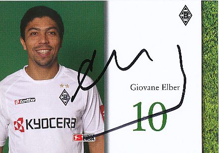 Giovane Elber  Mönchengladbach  Fußball  Autogrammkarte original signiert 