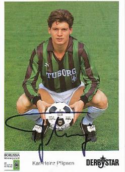 Karl Heinz Pflipsen   Borussia Mönchengladbach  Fußball  Autogrammkarte original signiert 