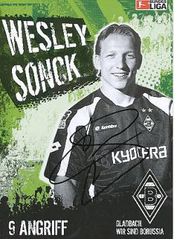 Wesley Sonck  Borussia Mönchengladbach  Fußball  Autogrammkarte original signiert 