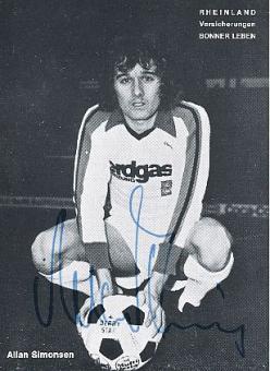 Allan Simonsen  Borussia Mönchengladbach  Fußball  Autogrammkarte original signiert 