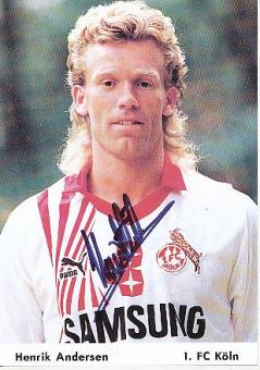 Henrik Andersen 1994/95  FC Köln  Fußball Autogrammkarte  original signiert 