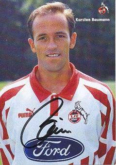 Karsten Baumann  1994/95  FC Köln  Fußball Autogrammkarte  original signiert 