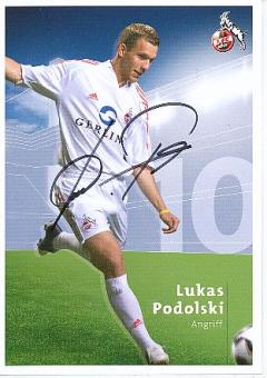 Lukas Podolski    FC Köln  Fußball Autogrammkarte  original signiert 