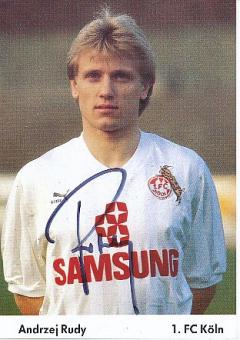 Andrzej Rudy   FC Köln  Fußball Autogrammkarte  original signiert 