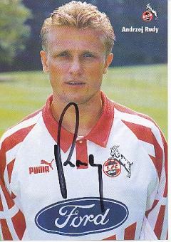 Andrzej Rudy  1994/95  FC Köln  Fußball Autogrammkarte  original signiert 