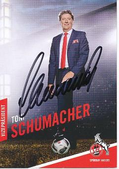 Toni Schumacher  FC Köln  Fußball Autogrammkarte  original signiert 