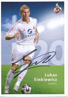 Lukas Sinkiewicz   FC Köln  Fußball Autogrammkarte  original signiert 
