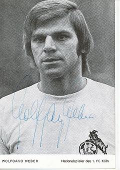 Wolfgang Weber   FC Köln  Fußball Autogrammkarte  original signiert 