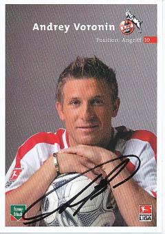 Andrey Voronin  FC Köln  Fußball Autogrammkarte  original signiert 