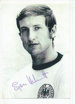 Egon Schmitt   DFB   Fußball Autogramm Foto original signiert 