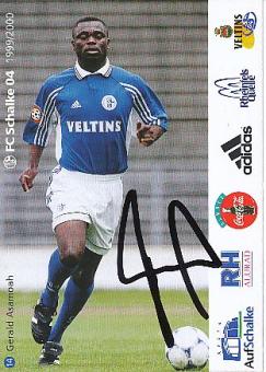 Gerald Asamoah  1999/2000 FC Schalke 04  Fußball Autogrammkarte  original signiert 