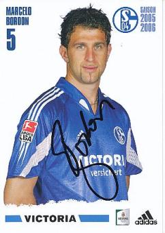 Marcelo Bordon   2005/2006  FC Schalke 04  Fußball Autogrammkarte original signiert 