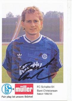 Bent Christensen   1992/93  FC Schalke 04  Fußball Autogrammkarte original signiert 