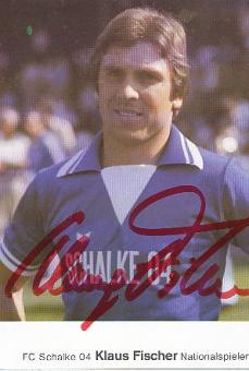 Klaus Fischer  FC Schalke 04  Fußball Autogrammkarte original signiert 