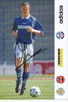 Johan de Kock  1996/97   FC Schalke 04  Fußball Autogrammkarte original signiert 