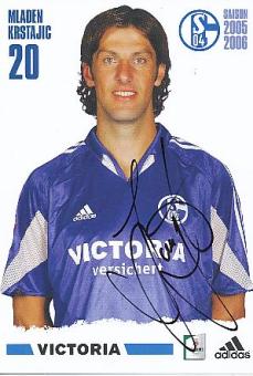 Mladen Krstajic  2005/2006   FC Schalke 04  Fußball Autogrammkarte original signiert 