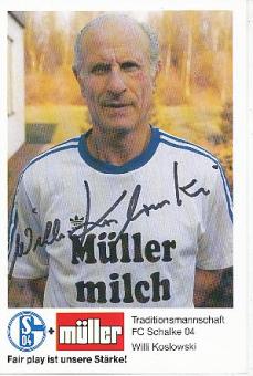 Willi Koslowski   FC Schalke 04  Fußball Autogrammkarte original signiert 