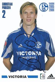 Christian Poulsen  2005/2006   FC Schalke 04  Fußball Autogrammkarte original signiert 