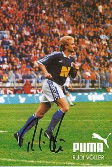 Rudi Völler  Puma   Fußball Autogrammkarte original signiert 