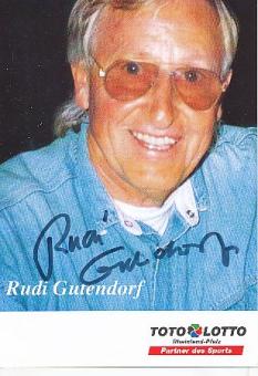 Rudi Gutendorf † 2019  Totto Lotto  Trainer Legende  Fußball Autogrammkarte original signiert 