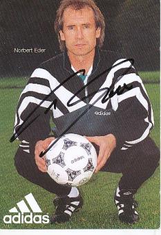Norbert Eder † 2019  Adidas  Fußball Autogrammkarte original signiert 