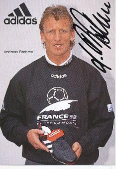 Andreas Brehme   Adidas  Fußball Autogrammkarte original signiert 