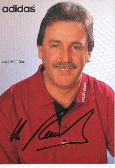 Uwe Reinders   Adidas  Fußball Autogrammkarte original signiert 