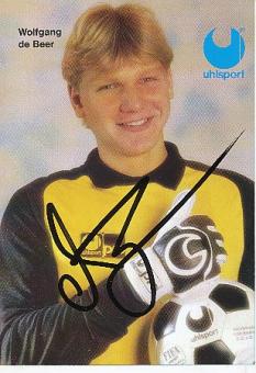 Wolfgang de Beer   Uhlsport  Fußball Autogrammkarte original signiert 