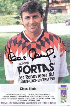 Klaus Allofs  Portas  Fußball Autogrammkarte  original signiert 