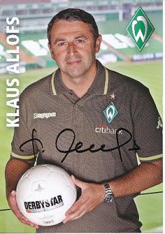 Klaus Allofs  SV Werder Bremen Fußball Autogrammkarte original signiert 