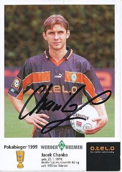 Jacek Chanko  SV Werder Bremen Fußball Autogrammkarte original signiert 