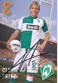 Clemens Fritz    SV Werder Bremen Fußball Autogrammkarte original signiert 