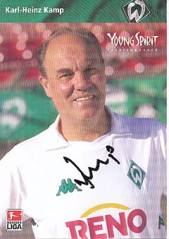 Karl Heinz Kamp  SV Werder Bremen Fußball Autogrammkarte original signiert 