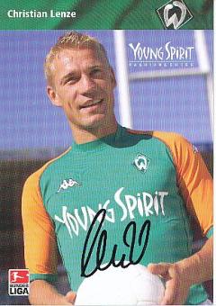 Christian Lenze  SV Werder Bremen Fußball Autogrammkarte original signiert 