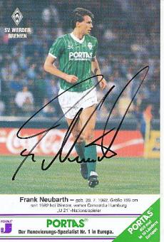 Frank Neubarth  SV Werder Bremen Fußball Autogrammkarte original signiert 