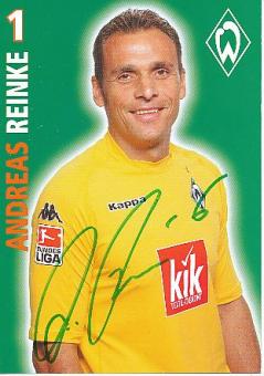 Andreas Reinke   SV Werder Bremen Fußball Autogrammkarte original signiert 