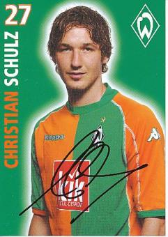 Christian Schulz   SV Werder Bremen Fußball Autogrammkarte original signiert 