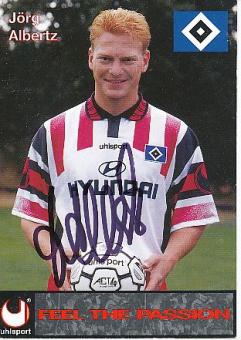 Jörg Albertz  Hamburger SV  Fußball  Autogrammkarte original signiert 