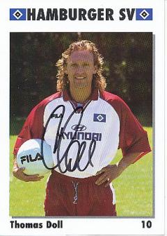 Thomas Doll  Hamburger SV  Fußball  Autogrammkarte original signiert 