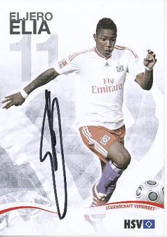 Eljero Elia  Hamburger SV  Fußball  Autogrammkarte original signiert 