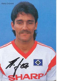 Heinz Gründel  Hamburger SV  Fußball  Autogrammkarte original signiert 