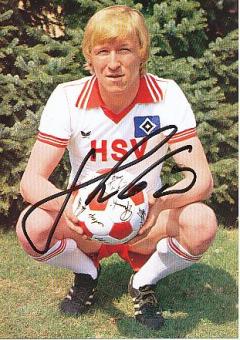 Horst Hrubesch  Hamburger SV  Fußball  Autogrammkarte original signiert 