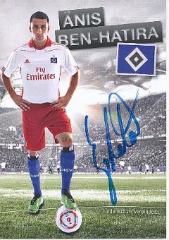 Änis Ben Hatira  Hamburger SV  Fußball  Autogrammkarte original signiert 
