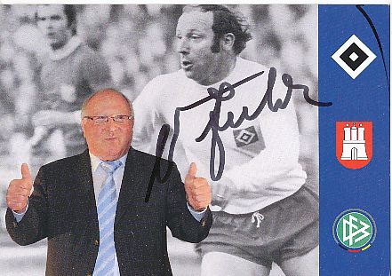 Uwe Seeler † 2022   Hamburger SV  Fußball Autogrammkarte original signiert 