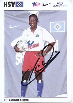 Anthony Yeboah  Hamburger SV  Fußball Autogrammkarte original signiert 