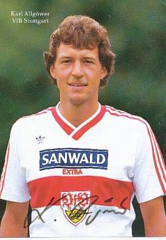 Karl Allgöwer   1986/87  VFB Stuttgart  Fußball Autogrammkarte original signiert 