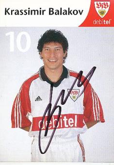 Krassimir Balakov  VFB Stuttgart  Fußball Autogrammkarte original signiert 