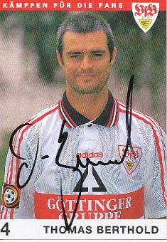 Thomas Berthold  1997/98  VFB Stuttgart  Fußball Autogrammkarte original signiert 